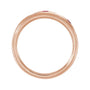 Sapphire Row Lab-Grown Gemstone Embedded Mixed-Cut Ring - Ruby, 14K Rose Gold (view 2)