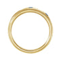 Sapphire Row Lab-Grown Gemstone Embedded Mixed-Cut Ring - Blue Sapphire, 14K Yellow Gold (view 2)