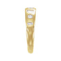 Sapphire Row Lab-Grown Gemstone Embedded Mixed-Cut Ring - Diamond, 14K Yellow Gold (view 3)