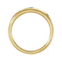 Sapphire Row Lab-Grown Gemstone Embedded Mixed-Cut Ring - Emerald, 14K Yellow Gold (view 2)