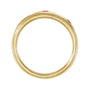 Sapphire Row Lab-Grown Gemstone Embedded Mixed-Cut Ring - Ruby, 14K Yellow Gold (view 2)