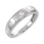 Sapphire Row Lab-Grown Gemstone Embedded Mixed-Cut Ring - Diamond, 14K White Gold