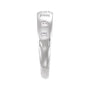 Sapphire Row Lab-Grown Gemstone Embedded Mixed-Cut Ring - Diamond, 14K White Gold (view 3)