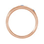 Sapphire Row Lab-Grown Gemstone Embedded Mixed-Cut Ring - Blue Sapphire, 14K Rose Gold (view 2)