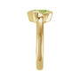 Sapphire Row Natural Gemstone Half-Bezel Asymmetric Solitaire Ring - Peridot, 14K Yellow Gold (view 3)
