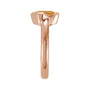 Sapphire Row Natural Gemstone Half-Bezel Asymmetric Solitaire Ring - Citrine, 14K Rose Gold (view 3)