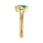 Sapphire Row Lab-Grown Gemstone Half-Bezel Asymmetric Solitaire Ring - Emerald, 14K Yellow Gold (view 3)