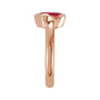 Sapphire Row Lab-Grown Gemstone Half-Bezel Asymmetric Solitaire Ring - Ruby, 14K Rose Gold (view 3)