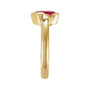 Sapphire Row Lab-Grown Gemstone Half-Bezel Asymmetric Solitaire Ring - Ruby, 14K Yellow Gold (view 3)