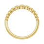 Sapphire Row Gold Graduated Bead Ring - 14K Yellow Gold (view 2)