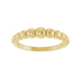 Sapphire Row Gold Graduated Bead Ring - 14K Yellow Gold (view 3)