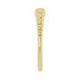 Sapphire Row Gold Graduated Bead Ring - 14K Yellow Gold (view 4)