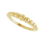 Sapphire Row Gold Graduated Bead Ring - 14K Yellow Gold (view 5)