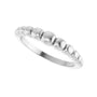 Sapphire Row Gold Graduated Bead Ring - Platinum (view 5)