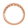 Sapphire Row Gold Graduated Bead Ring - 14K Rose Gold (view 2)