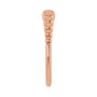 Sapphire Row Gold Graduated Bead Ring - 14K Rose Gold (view 4)