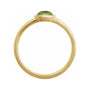 Sapphire Row Natural Gemstone Cabochon Bezel Cigar Ring - Peridot, 14K Yellow Gold (view 2)