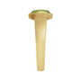 Sapphire Row Natural Gemstone Cabochon Bezel Cigar Ring - Peridot, 14K Yellow Gold (view 3)