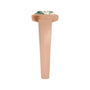 Sapphire Row Natural Gemstone Cabochon Bezel Cigar Ring - Moss Agate, 14K Rose Gold (view 3)