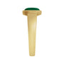 Sapphire Row Lab-Grown Gemstone Cabochon Bezel Cigar Ring - Emerald, 14K Yellow Gold (view 3)