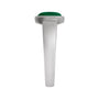 Sapphire Row Lab-Grown Gemstone Cabochon Bezel Cigar Ring - Emerald, Platinum (view 3)