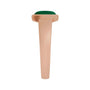 Sapphire Row Lab-Grown Gemstone Cabochon Bezel Cigar Ring - Emerald, 14K Rose Gold (view 3)