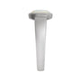 Sapphire Row Lab-Grown Gemstone Cabochon Bezel Cigar Ring - White Opal, 14K White Gold (view 3)