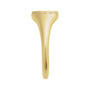 Sapphire Row Engravable Natural Diamond Accented Signet Ring - 14K Yellow Gold (view 3)