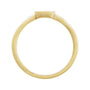 Sapphire Row Gold Enamel Evil Eye Stackable Ring - 14K Yellow Gold (view 2)