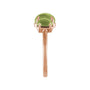 Sapphire Row Natural Gemstone Cabochon Trio Ring - Peridot, 14K Rose Gold (view 3)