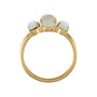 Sapphire Row Natural Gemstone Cabochon Trio Ring - Ethiopian Opal, 14K Yellow Gold (view 2)