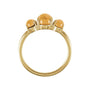 Sapphire Row Natural Gemstone Cabochon Trio Ring - Citrine, 14K Yellow Gold (view 2)
