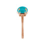 Sapphire Row Natural Gemstone Cabochon Trio Ring - Turquoise, 14K Rose Gold (view 3)