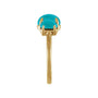 Sapphire Row Natural Gemstone Cabochon Trio Ring - Turquoise, 14K Yellow Gold (view 3)