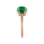 Sapphire Row Lab-Grown Emerald Cabochon Trio Ring - 14K Rose Gold (view 3)