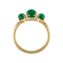 Sapphire Row Lab-Grown Emerald Cabochon Trio Ring - 14K Yellow Gold (view 2)