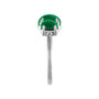 Sapphire Row Lab-Grown Emerald Cabochon Trio Ring - Platinum (view 3)