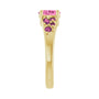 Sapphire Row Lab-Grown Pink Sapphire & Natural Pink Tourmaline Cluster Ring - 14K Yellow Gold (view 4)