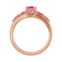 Sapphire Row Lab-Grown Pink Sapphire & Natural Pink Tourmaline Cluster Ring - 14K Rose Gold (view 2)