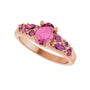 Sapphire Row Lab-Grown Pink Sapphire & Natural Pink Tourmaline Cluster Ring - 14K Rose Gold (view 5)