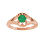 Sapphire Row Natural Emerald Belcher Solitaire Ring - 14K Rose Gold (view 3)