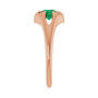Sapphire Row Natural Emerald Belcher Solitaire Ring - 14K Rose Gold (view 4)