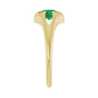 Sapphire Row Natural Emerald Belcher Solitaire Ring - 14K Yellow Gold (view 4)