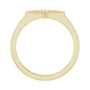 Sapphire Row Natural Diamond Fan Ring - 14K Yellow Gold (view 2)
