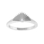 Sapphire Row Natural Diamond Fan Ring - Platinum (view 3)
