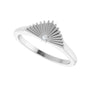 Sapphire Row Natural Diamond Fan Ring - Platinum (view 5)