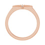 Sapphire Row Natural Diamond Fan Ring - 14K Rose Gold (view 2)
