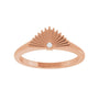 Sapphire Row Natural Diamond Fan Ring - 14K Rose Gold (view 3)