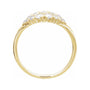 Sapphire Row Natural Diamond Cluster Dome Ring - 14K Yellow Gold (view 2)