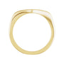 Sapphire Row Engravable Geometric Signet Ring - 18K Yellow Gold (view 2)